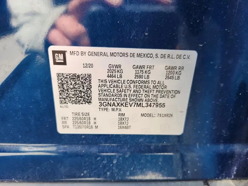 2021 CHEVROLET EQUINOX LT  