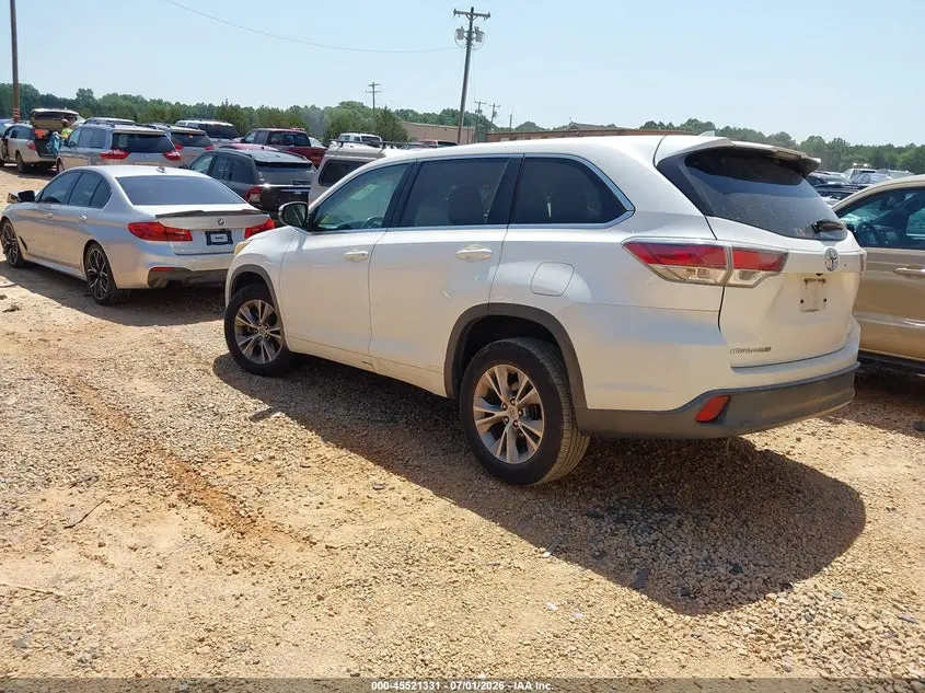 2015 TOYOTA HIGHLANDER LE PLUS V6