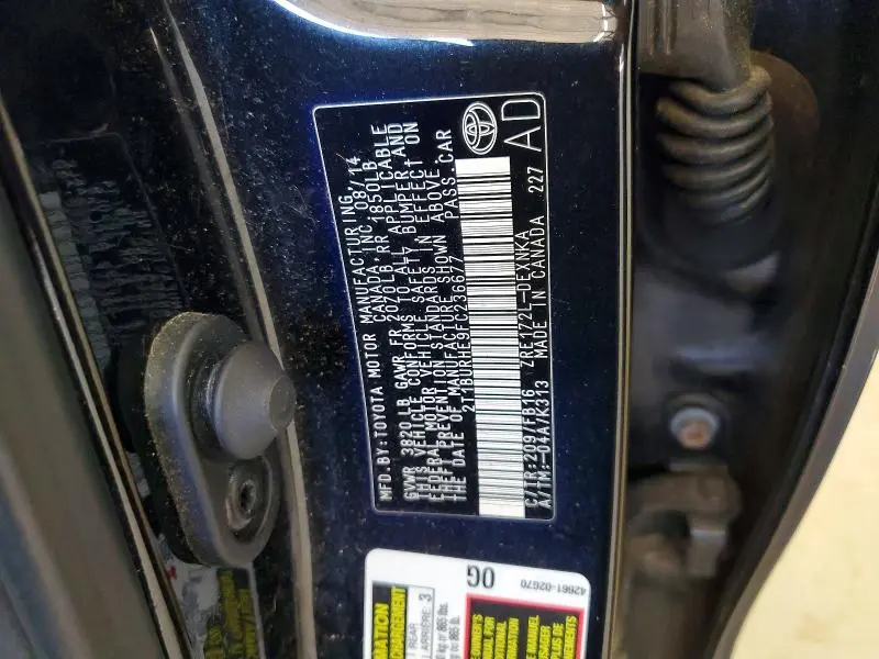 2015 TOYOTA COROLLA LE  