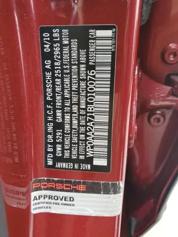 2011 PORSCHE PANAMERA 2  