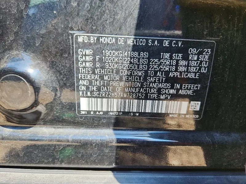 2024 HONDA HR-V SPORT  