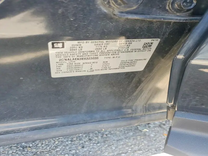 2014 CHEVROLET EQUINOX LS  