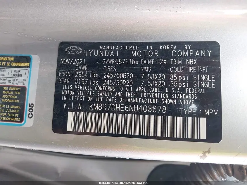 2022 HYUNDAI PALISADE CALLIGRAPHY