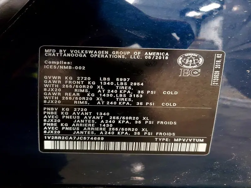 2018 VOLKSWAGEN ATLAS SEL  