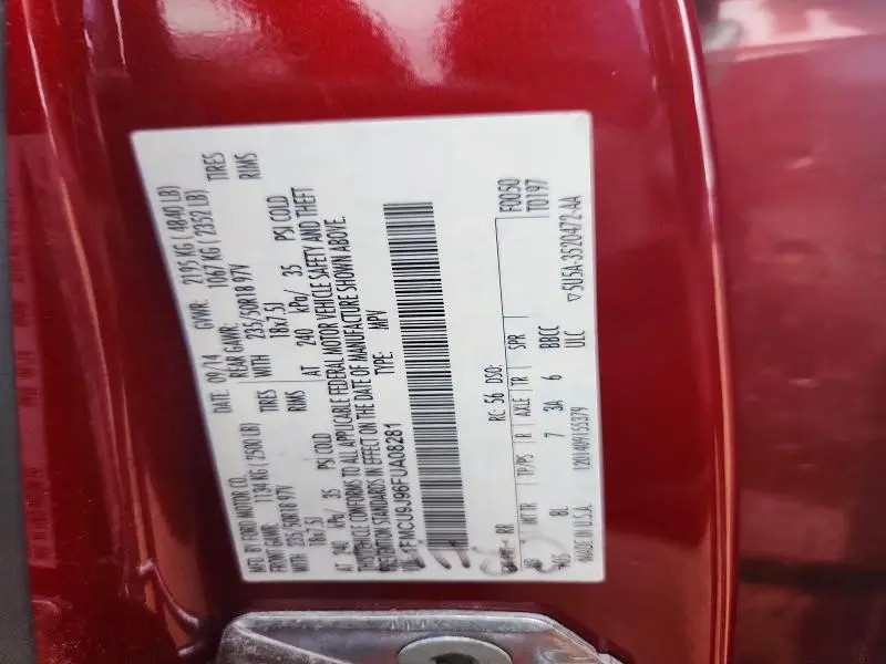 2015 FORD ESCAPE TITANIUM  