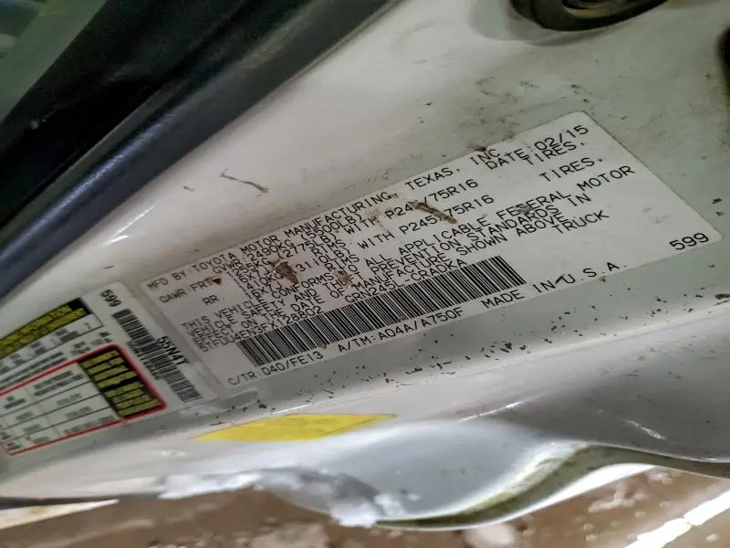 2015 TOYOTA TACOMA ACCESS CAB  