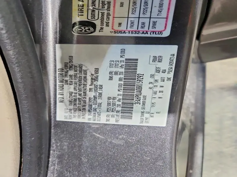 2011 FORD FUSION SEL  