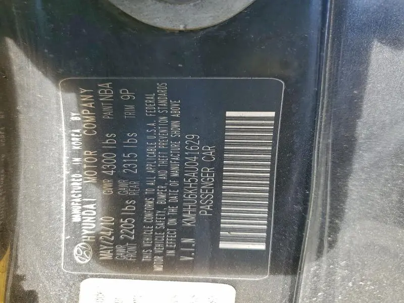 2010 HYUNDAI GENESIS COUPE 3.8L  