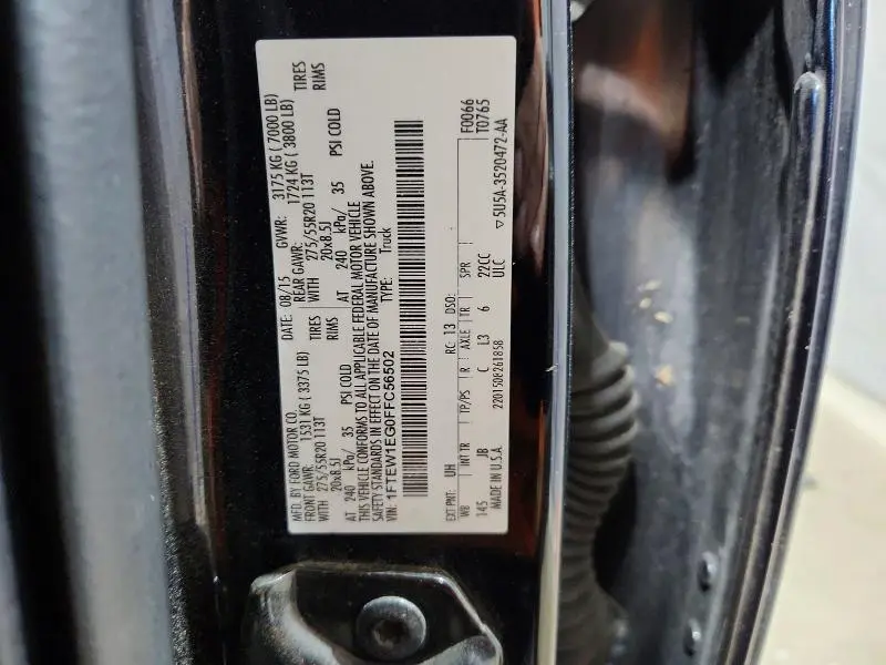 2015 FORD F150 SUPERCREW  