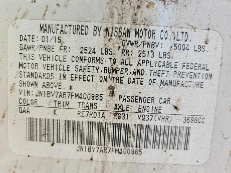 2015 INFINITI Q50 BASE  
