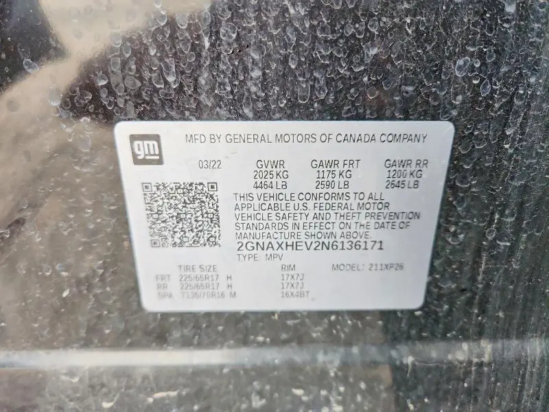 2022 CHEVROLET EQUINOX LS  