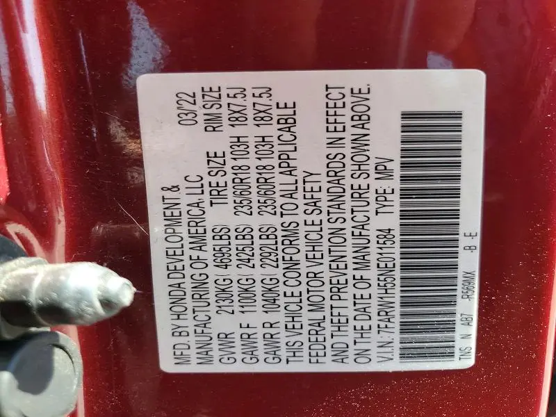 2022 HONDA CR-V EX  