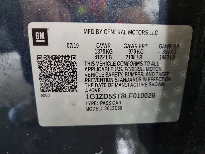 2020 CHEVROLET MALIBU LT  