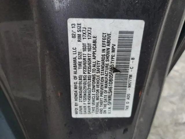 2013 HONDA ODYSSEY EXL  