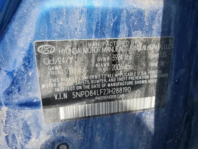 2018 HYUNDAI ELANTRA SEL  