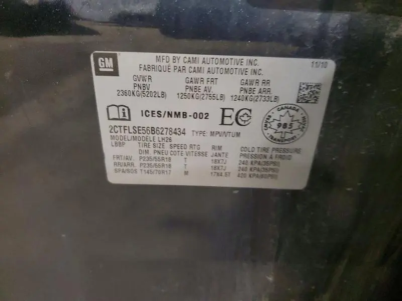 2011 GMC TERRAIN SLE  