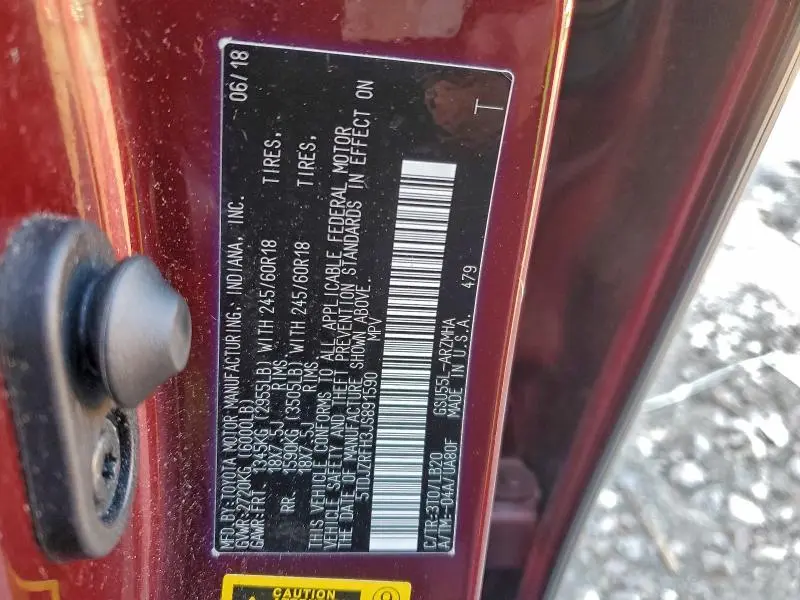 2018 TOYOTA HIGHLANDER SE  