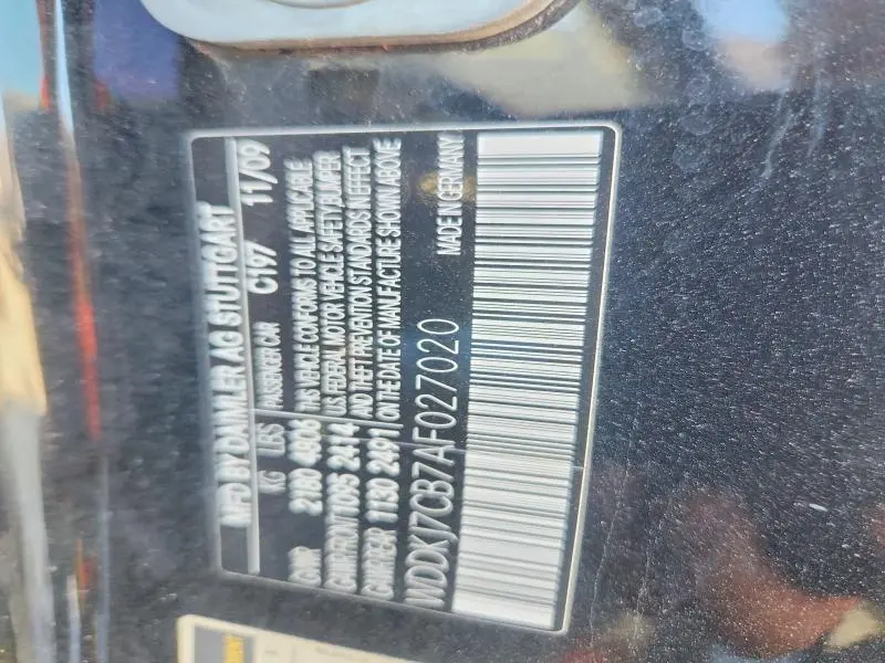 2010 MERCEDES-BENZ E 550  