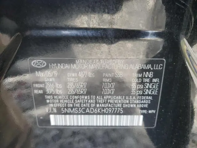 2019 HYUNDAI SANTA FE SEL  