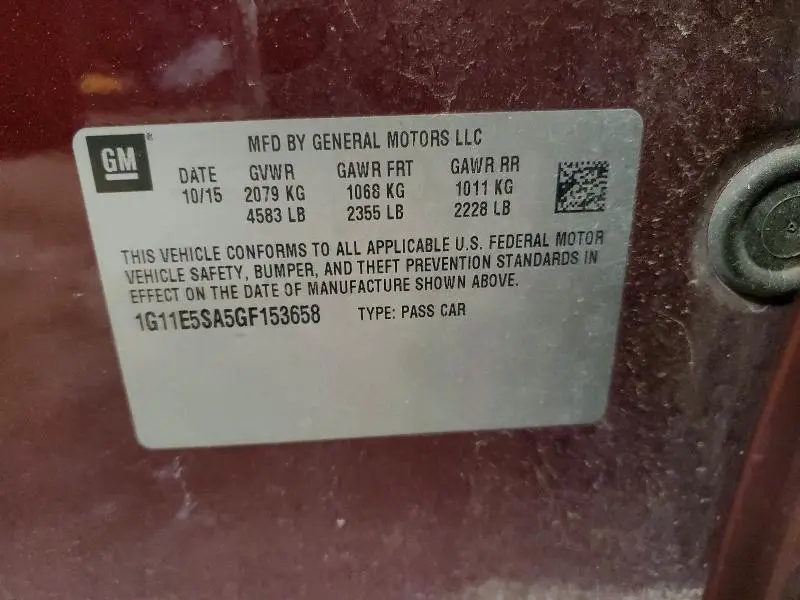 2016 CHEVROLET MALIBU LIMITED LTZ  