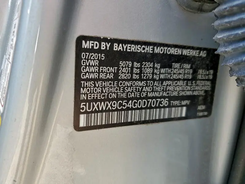 2016 BMW X3 XDRIVE28I  