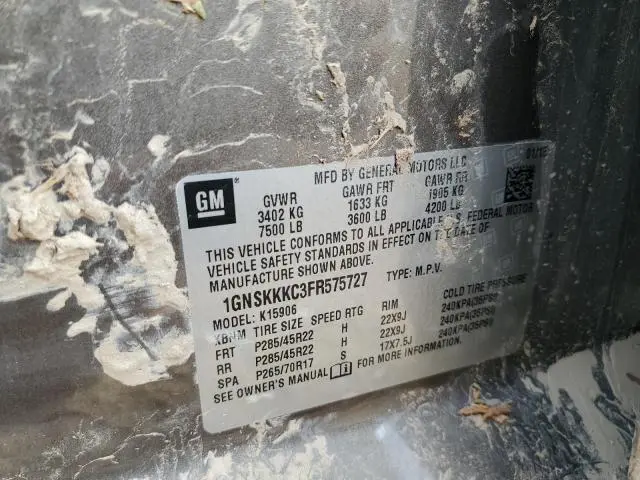 2015 CHEVROLET SUBURBAN K1500 LTZ  