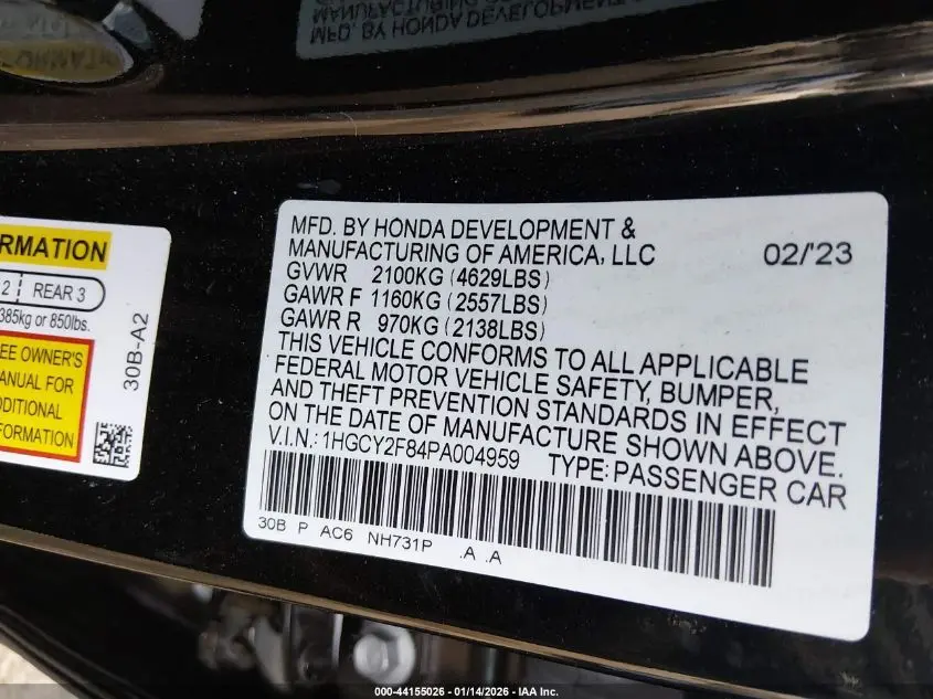 2023 HONDA ACCORD HYBRID TOURING