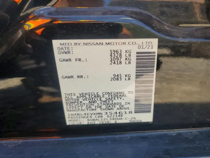2021 NISSAN ALTIMA   