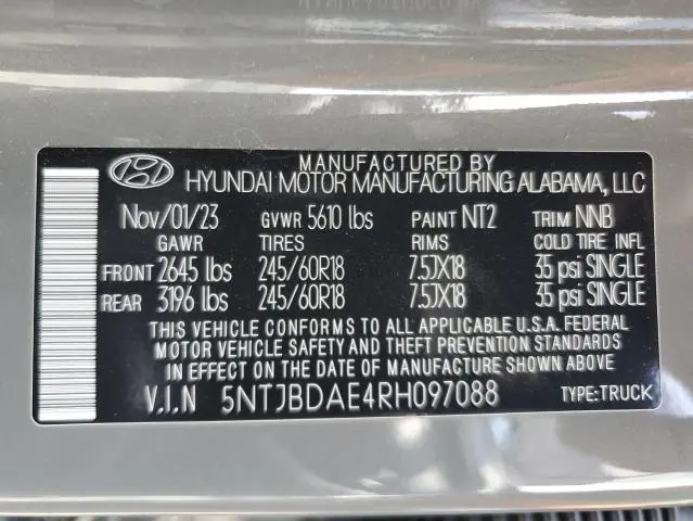 2024 HYUNDAI SANTA CRUZ SEL  