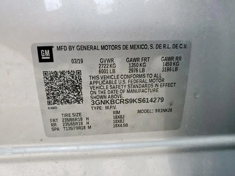 2019 CHEVROLET BLAZER 2LT  