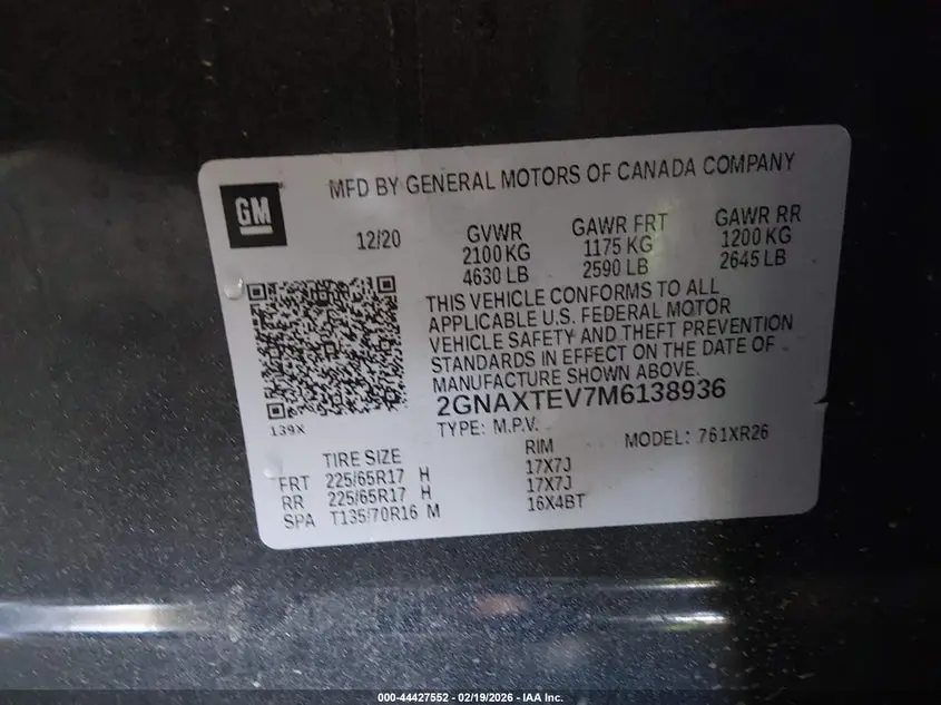 2021 CHEVROLET EQUINOX AWD 2FL