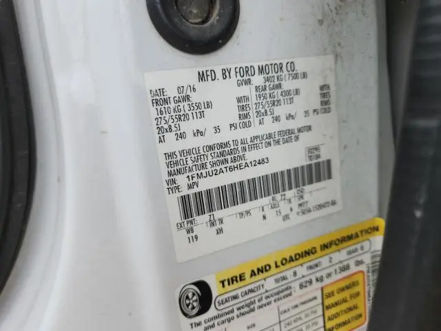 2017 FORD EXPEDITION LIMITED  