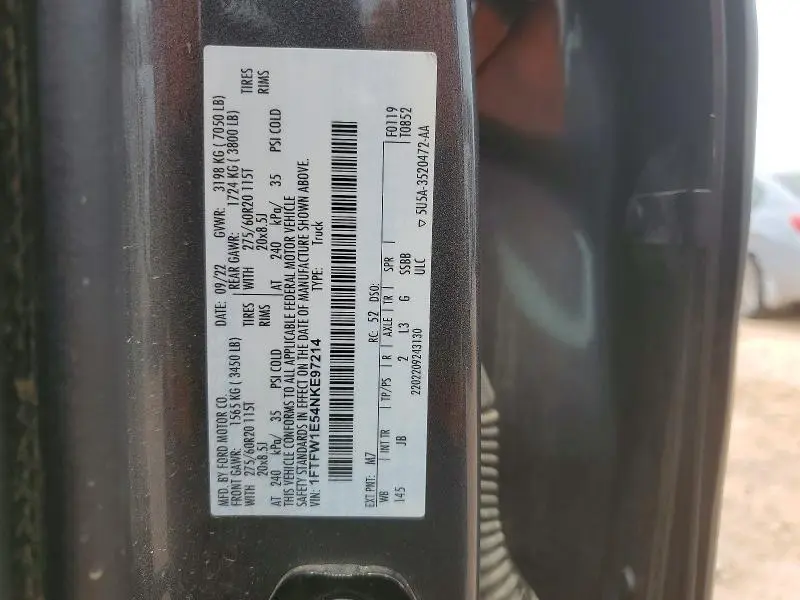 2022 FORD F150 SUPERCREW  