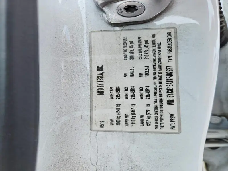 2019 TESLA MODEL 3   
