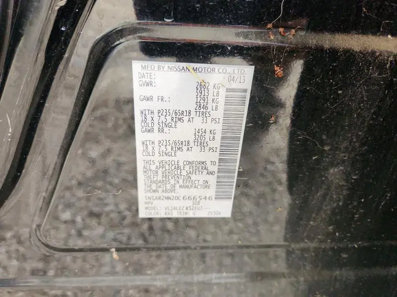 2013 NISSAN PATHFINDER S  