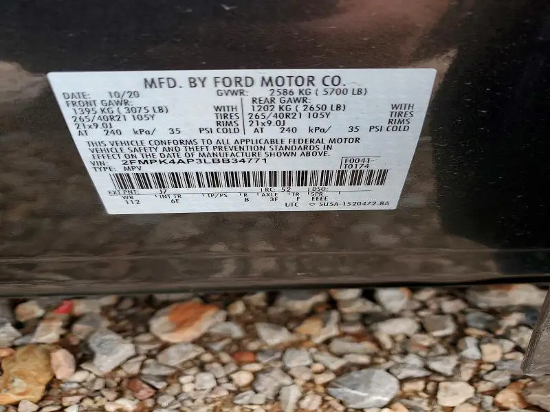2020 FORD EDGE ST  