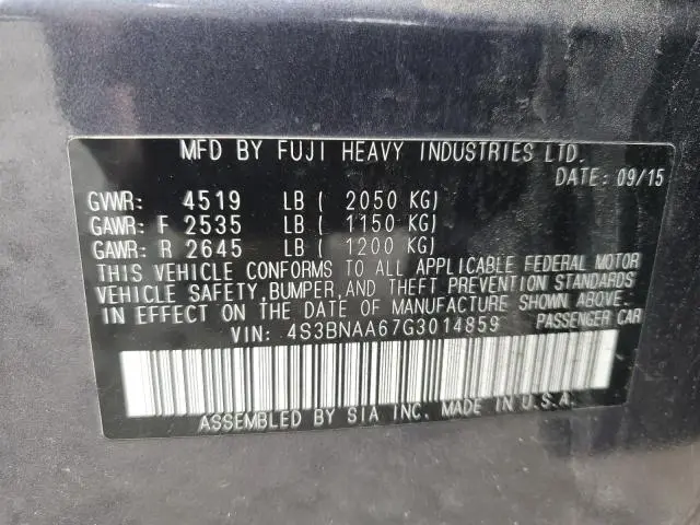 2016 SUBARU LEGACY 2.5I  