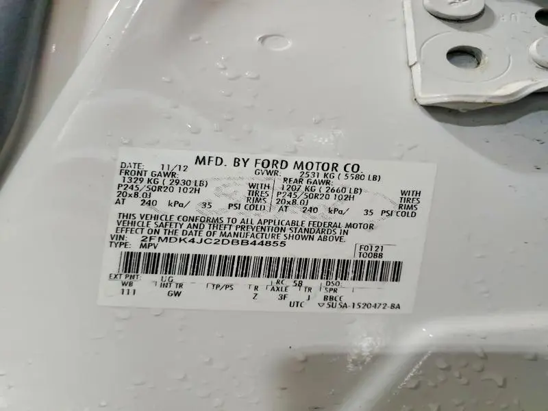 2013 FORD EDGE SEL  