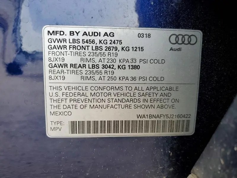 2018 AUDI Q5 PREMIUM PLUS  