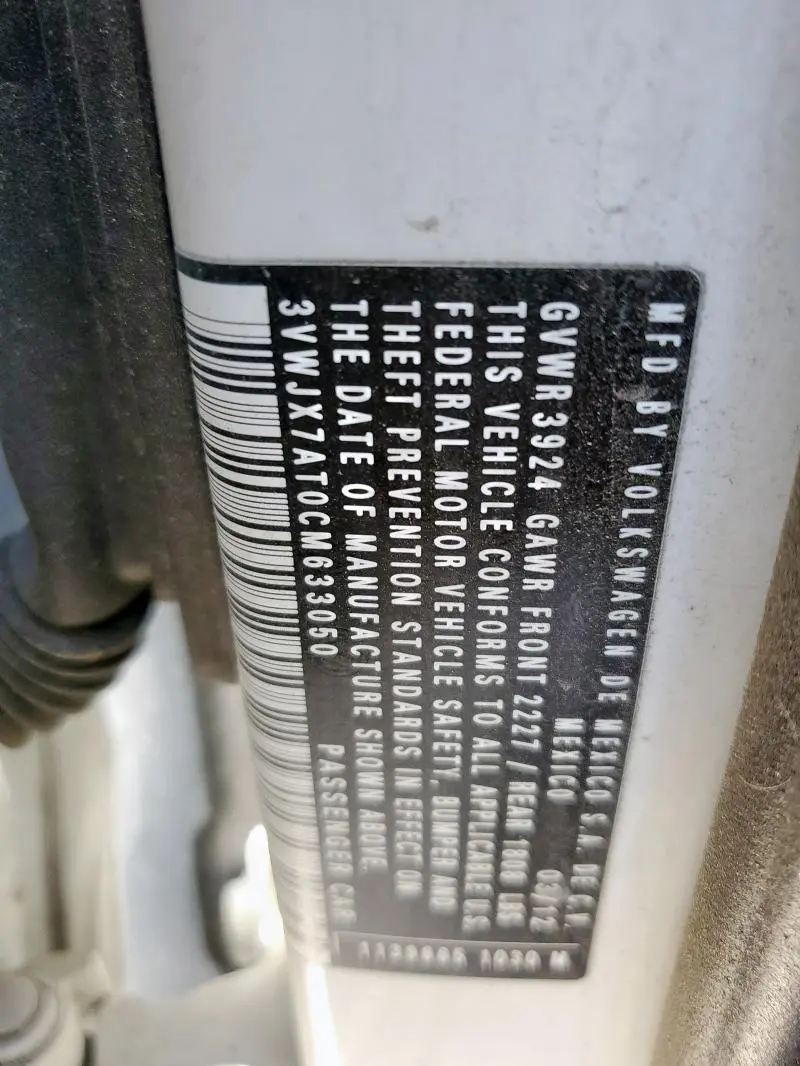 2012 VOLKSWAGEN BEETLE   