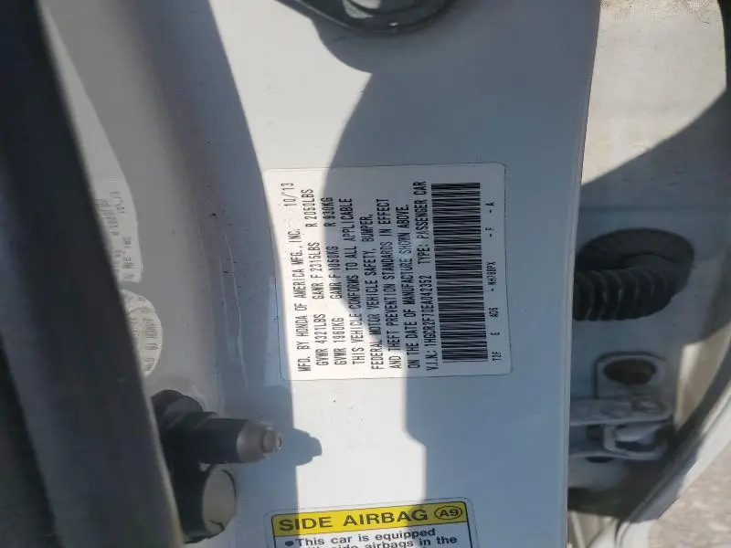 2014 HONDA ACCORD EX  