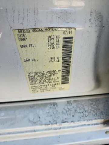 2015 NISSAN ALTIMA 2.5  