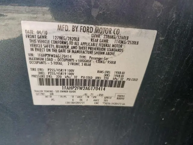 2010 FORD TAURUS LIMITED