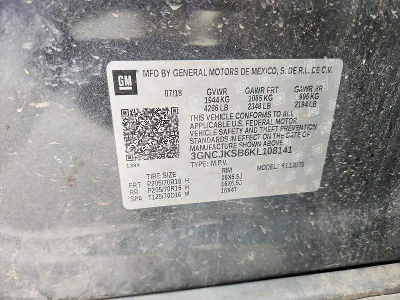 2019 CHEVROLET TRAX LS  