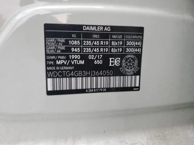 2017 MERCEDES-BENZ GLA 250 4MATIC  