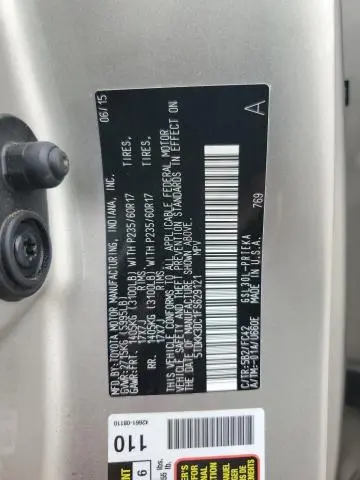 2015 TOYOTA SIENNA LE