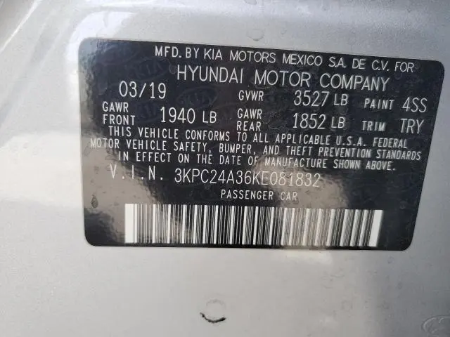 2019 HYUNDAI ACCENT SE