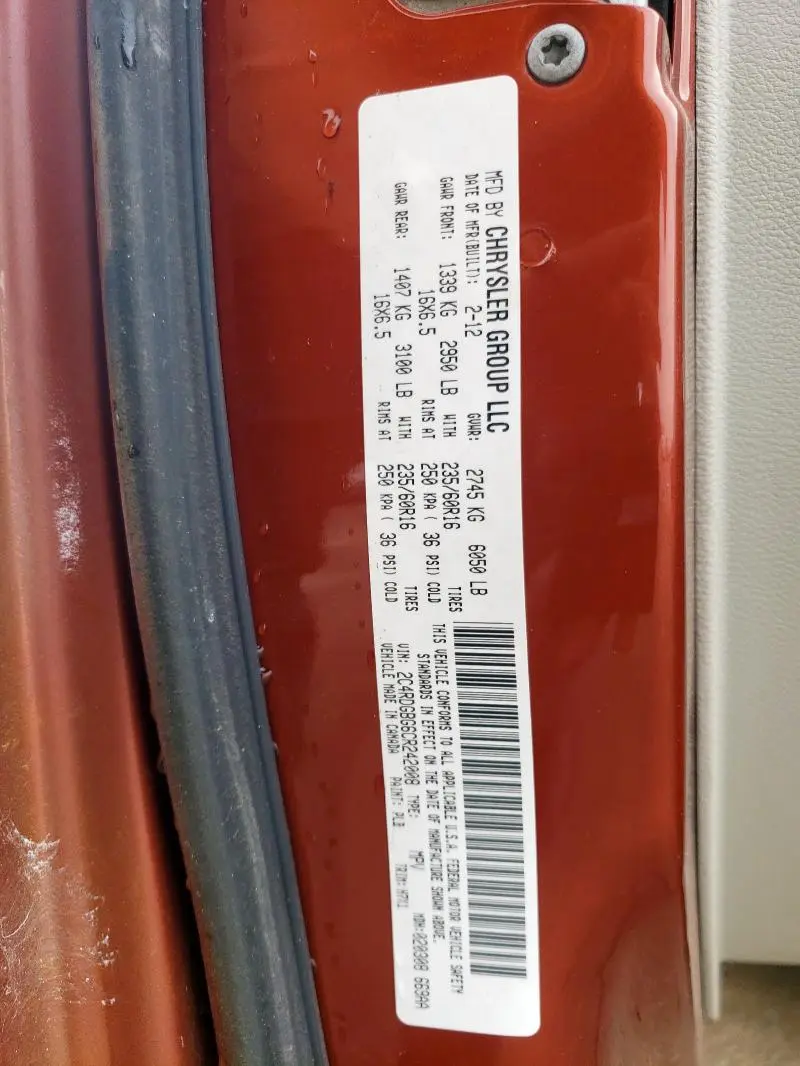 2012 DODGE GRAND CARAVAN SE  