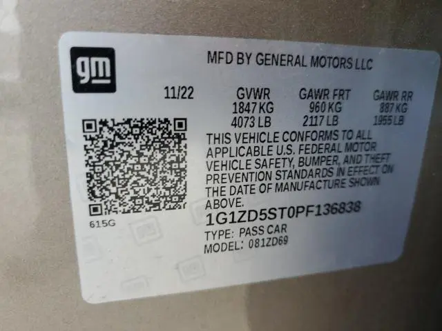 2023 CHEVROLET MALIBU LT  