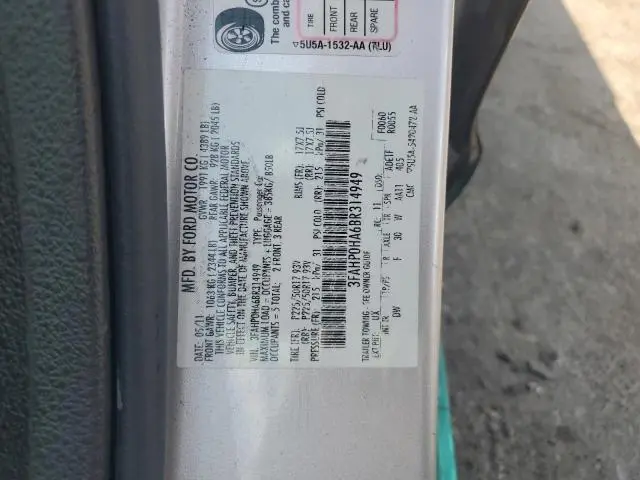 2011 FORD FUSION SE  